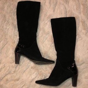 Vero Cuoio Italian Suede and Patent Leather Boots